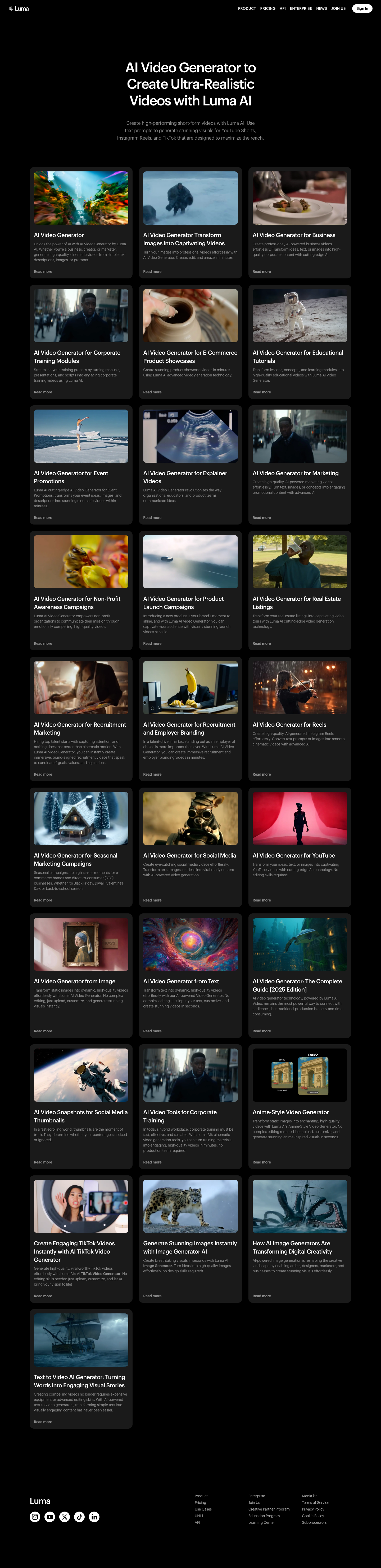 Lumalabs - full page scroll