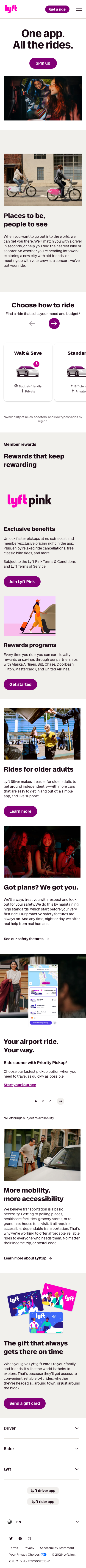 Lyft - mobile full page