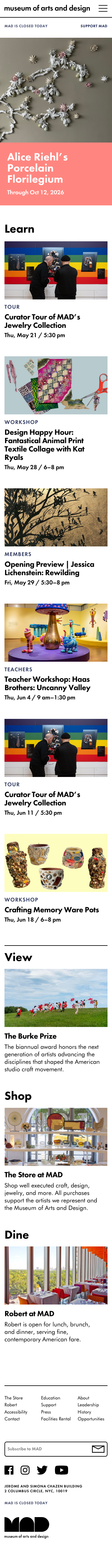 Madmuseum - mobile full page