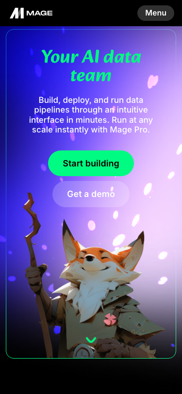 AI-native data platform for the Enterprise – Mage AI - mobile