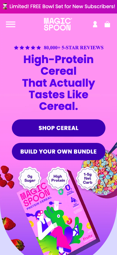High Protein, Keto-Friendly, 0g Sugar Cereal | Magic Spoon Cereal - mobile