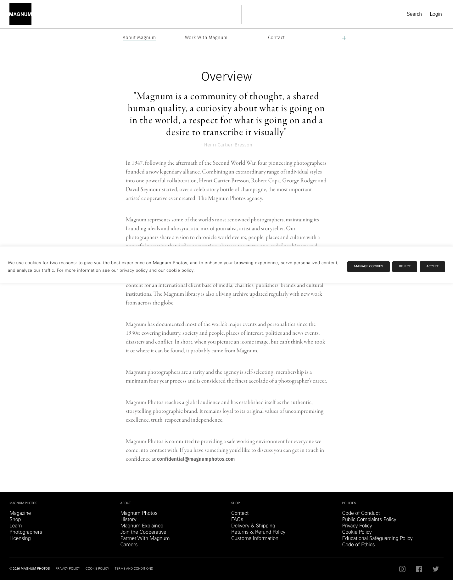 Magnumphotos - full page scroll