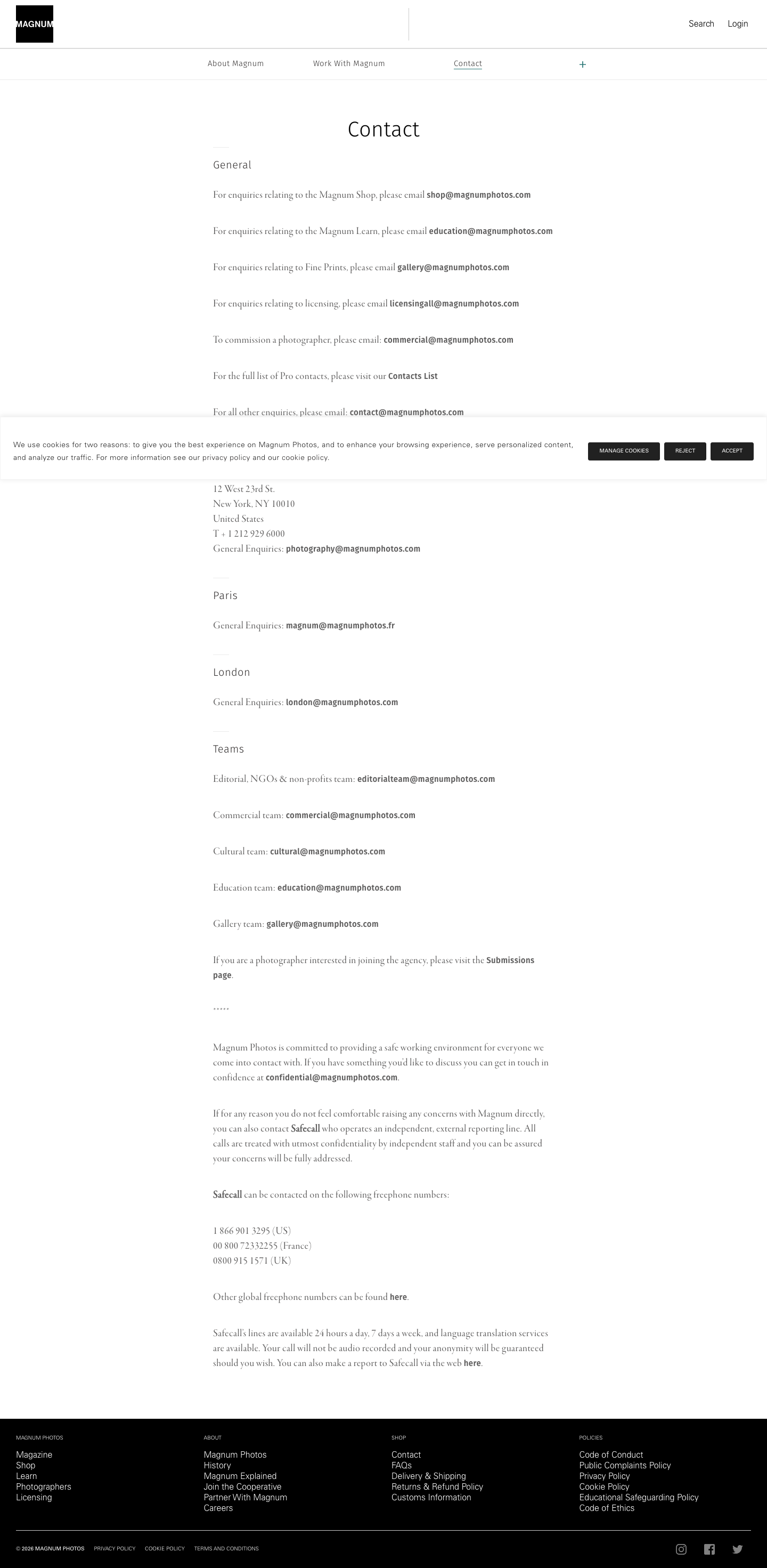 Magnumphotos - full page scroll