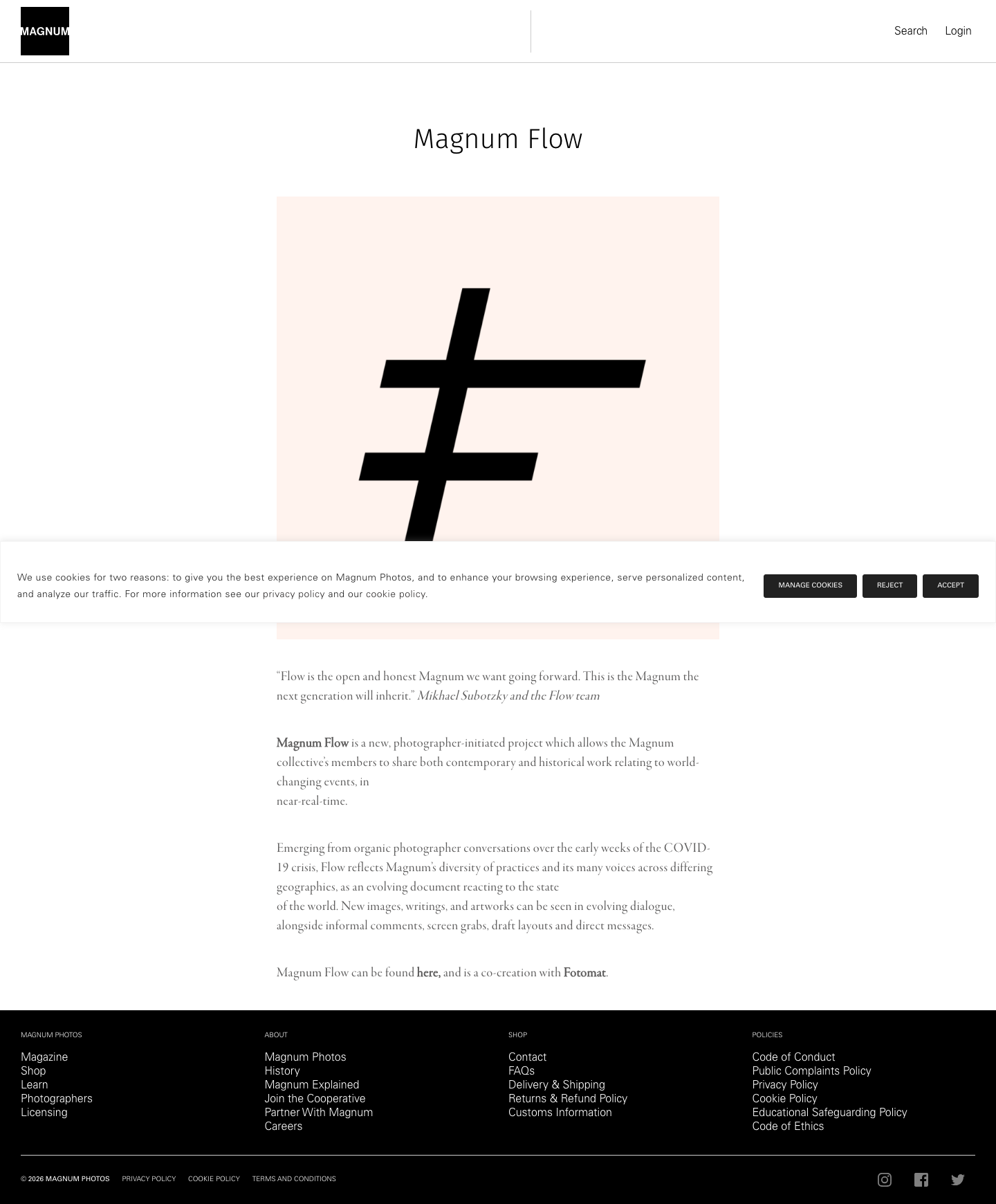 Magnumphotos - full page scroll