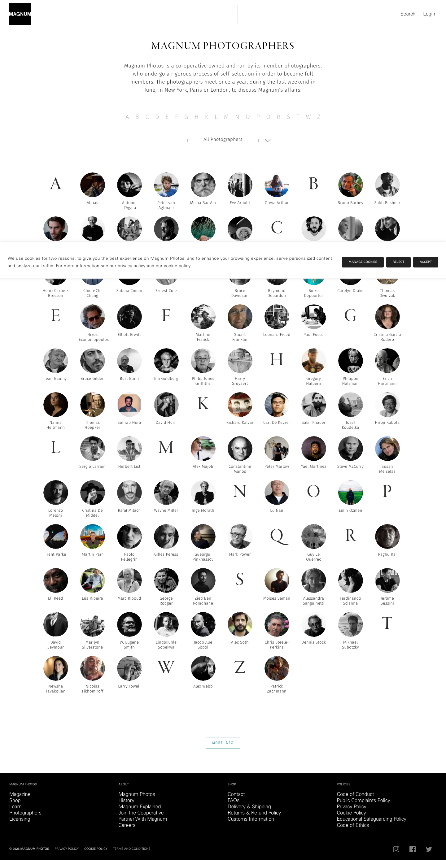 Magnumphotos - full page scroll