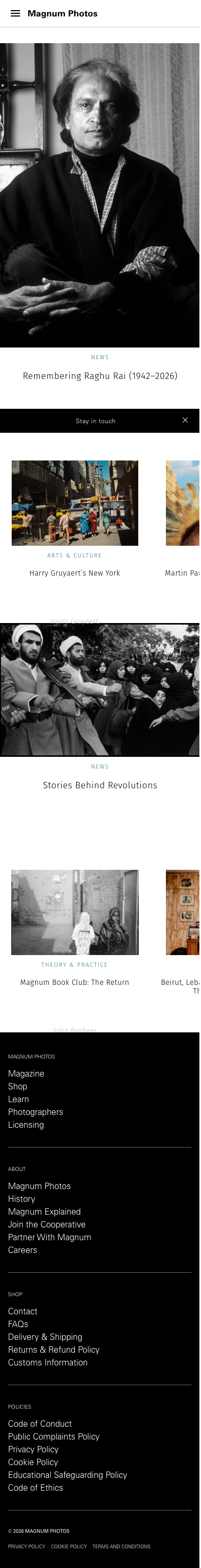 Magnumphotos - mobile full page