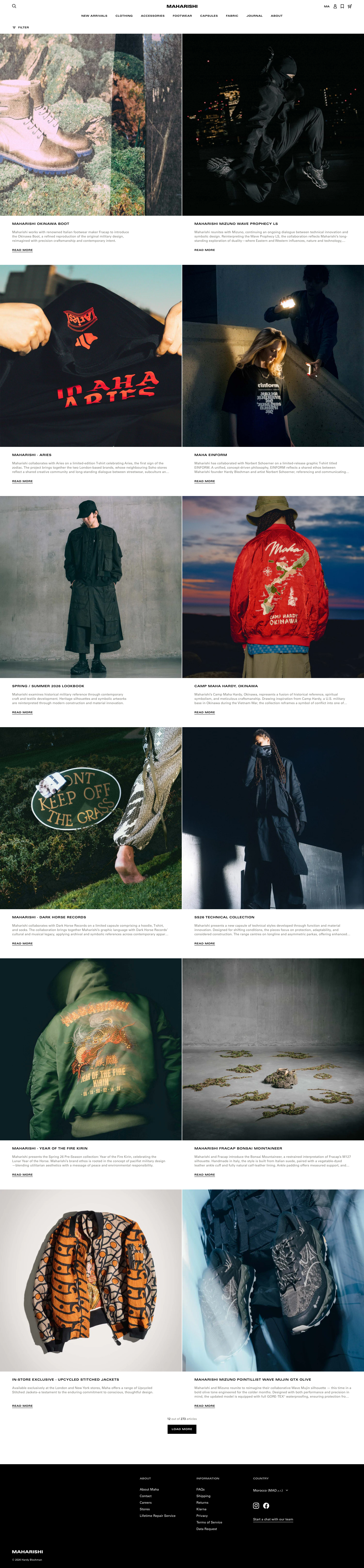 Maharishistore - full page scroll