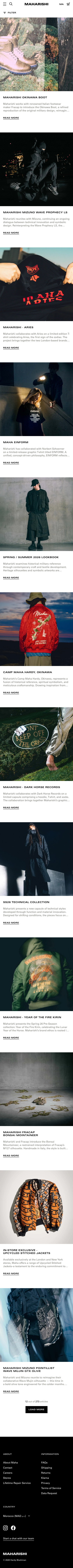 Maharishistore - mobile full page