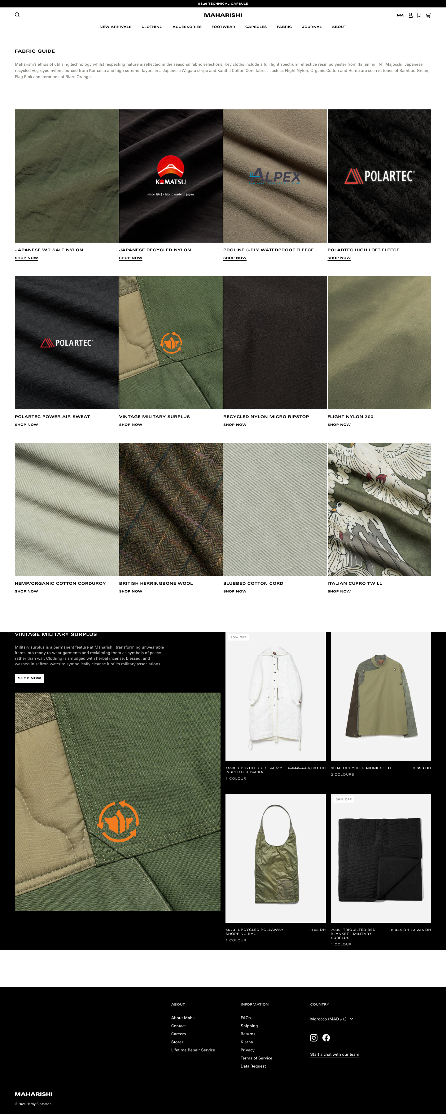 Maharishistore - full page scroll