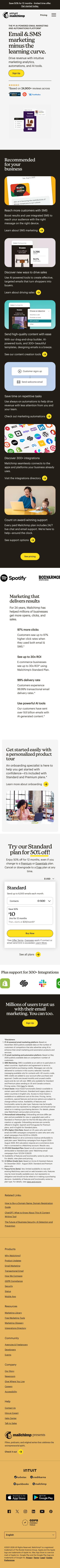 Email & SMS Marketing Platform | Mailchimp - mobile full page