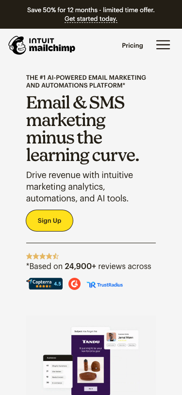 Email & SMS Marketing Platform | Mailchimp - mobile
