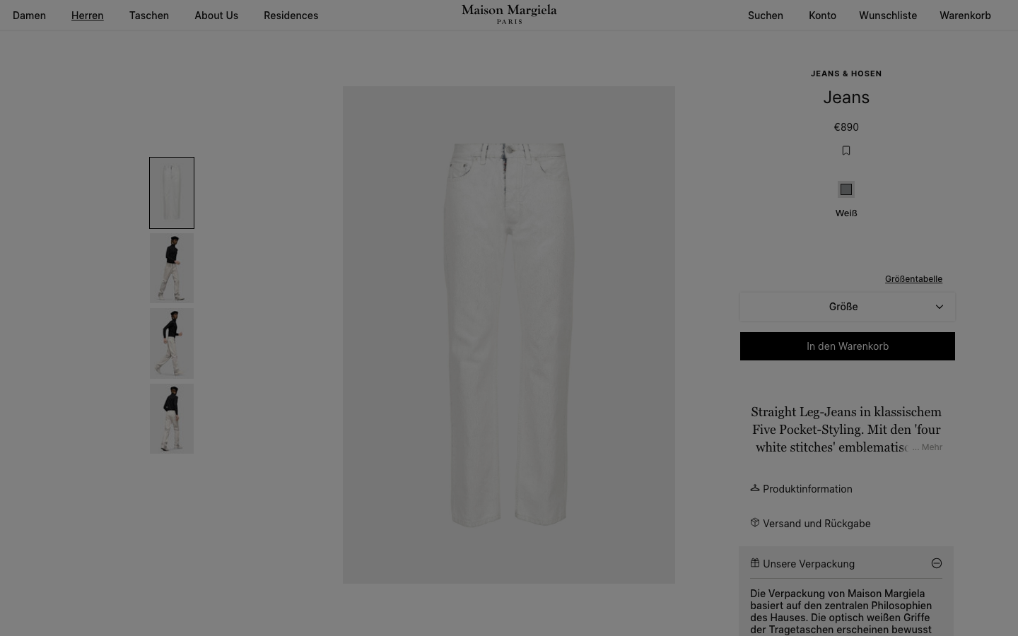 The page presents a fashion collection through a split composition. One side features a close-up of a shoe, the other a model draped in fabric. The muted color palette and soft lighting evoke a sense of quiet luxury. · fashion editorial, luxury split screen, minimalist fashion, maison margiela, spring summer 2026, split studio, soft lighting, muted colors