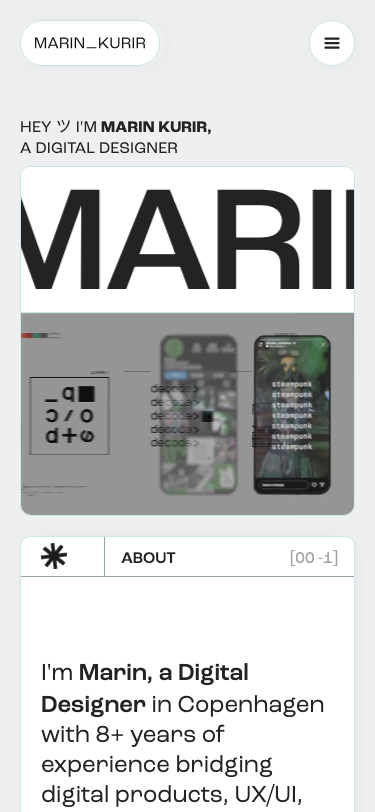 Marin Kurir - A Digital Designer - mobile