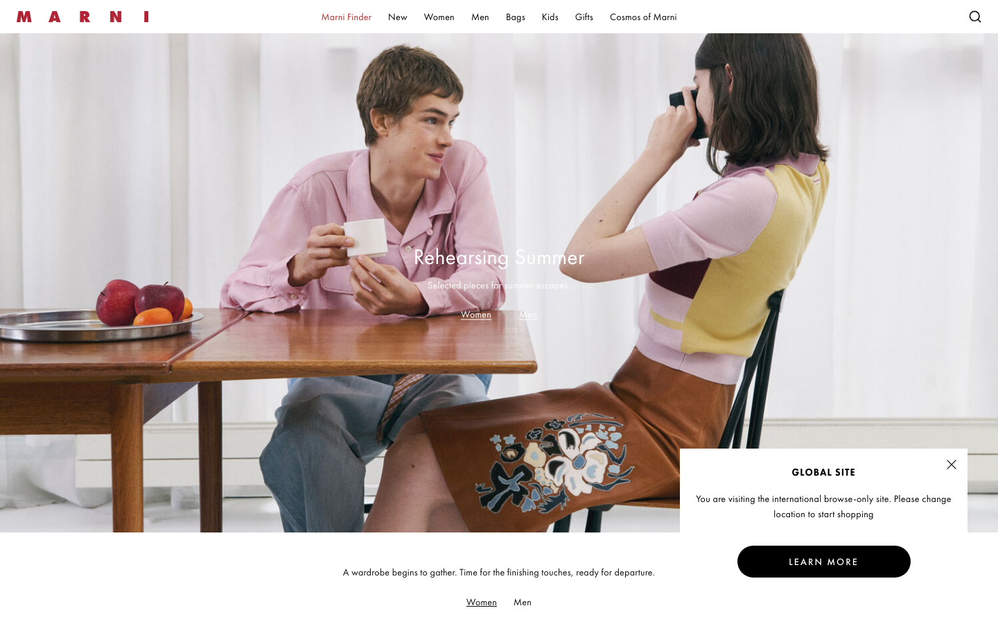 The layout prioritizes a large, evocative image and minimal text, creating a sense of understated luxury. The color palette is soft and muted, with a focus on earthy tones and pastel hues. The overall feeling is one of relaxed sophistication. · fashion editorial, minimalist ecommerce, soft pastel branding, lifestyle photography, muted color palette, luxury fashion, studio photography, calm aesthetic, spring collection