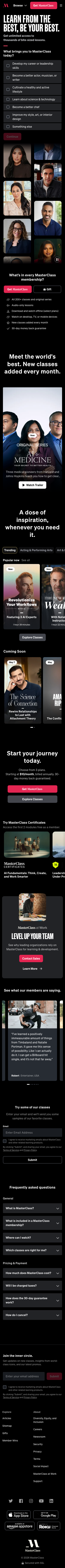 Masterclass - mobile full page