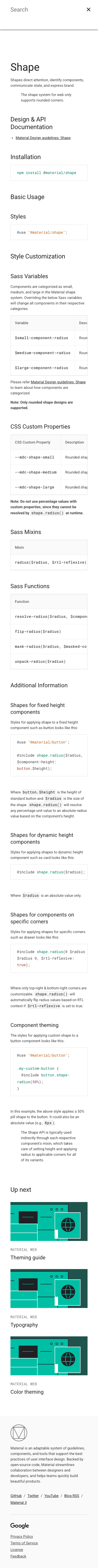 Material - mobile full page