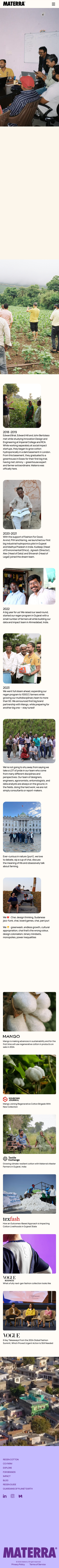 Materra · About - mobile full page