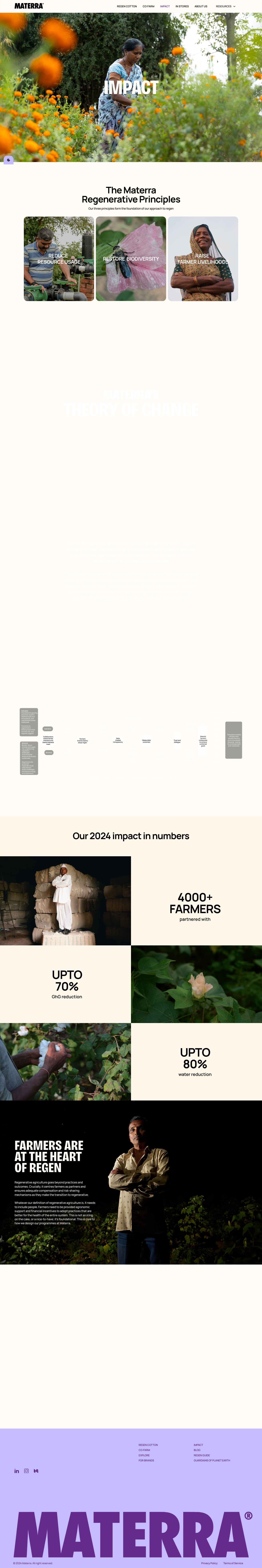 Materra · Impact - full page scroll