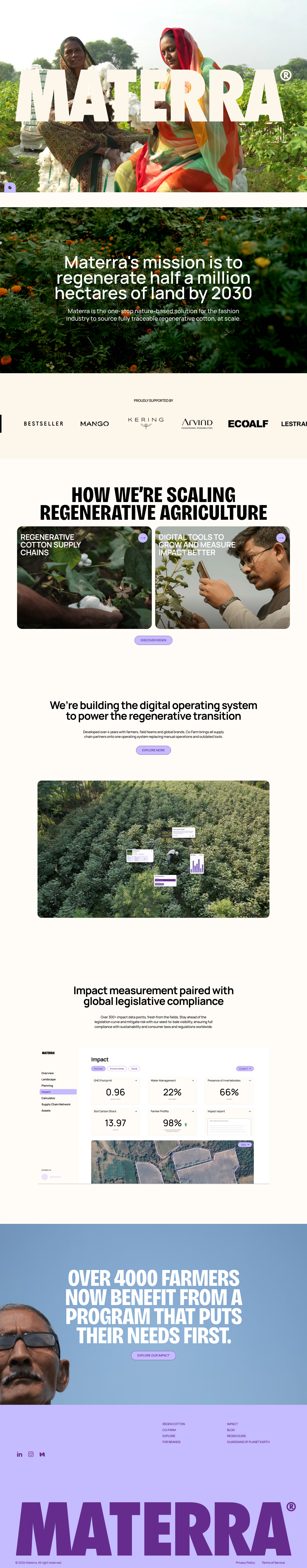 Materra - full page scroll