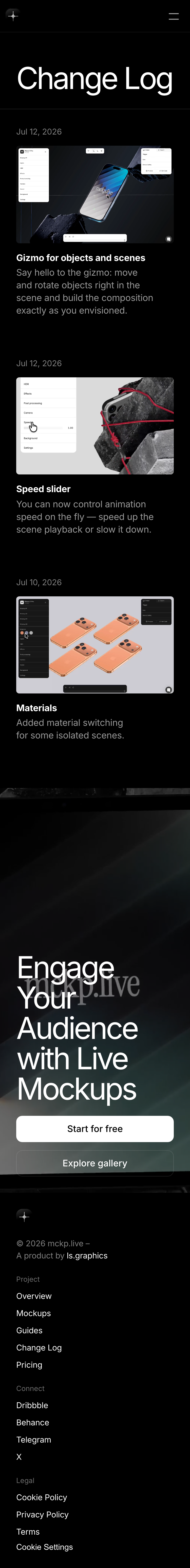 MCKP · Changelog - mobile full page