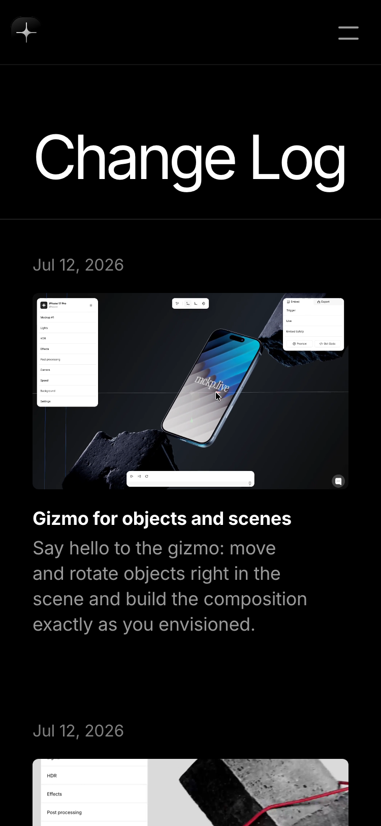 MCKP · Changelog - mobile