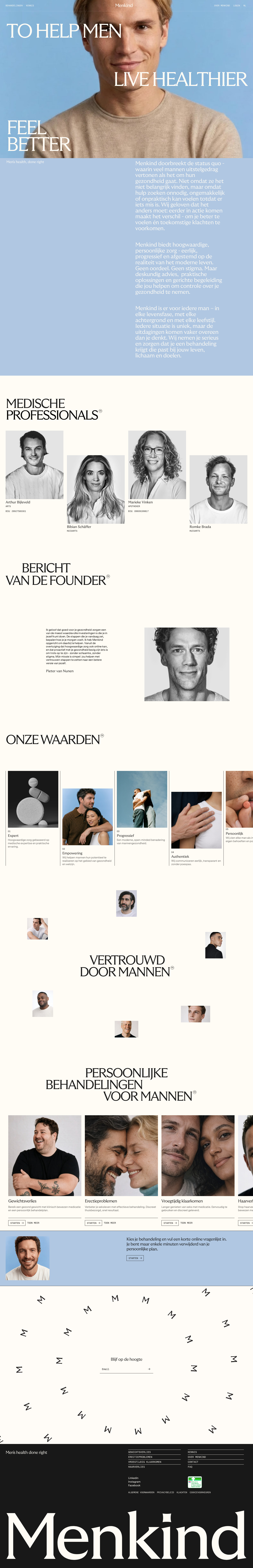Menkind · About - full page scroll