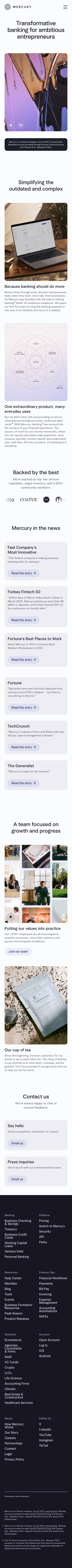 Mercury — About - mobile full page