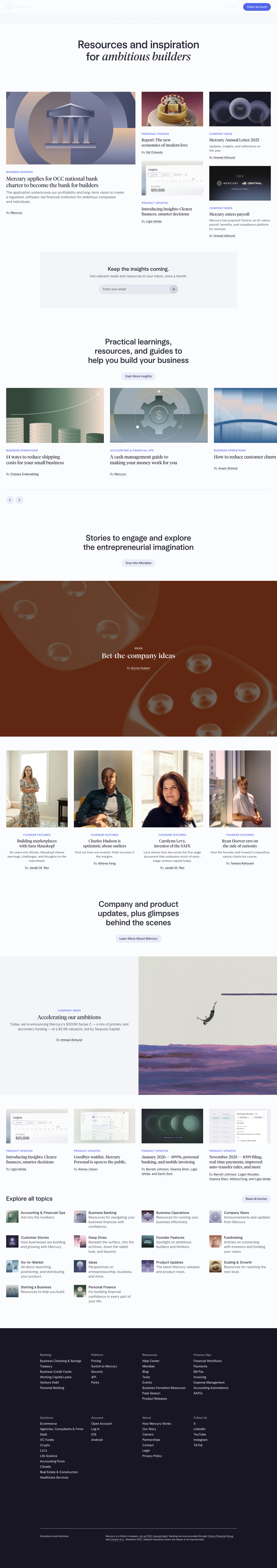 Mercury — Blog - full page scroll