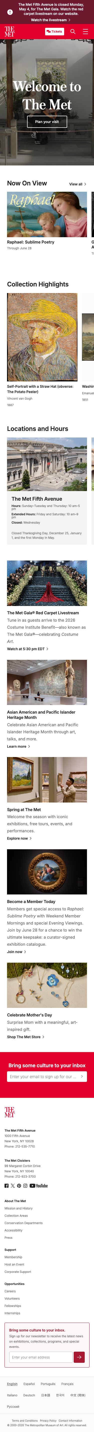 Metmuseum - mobile full page