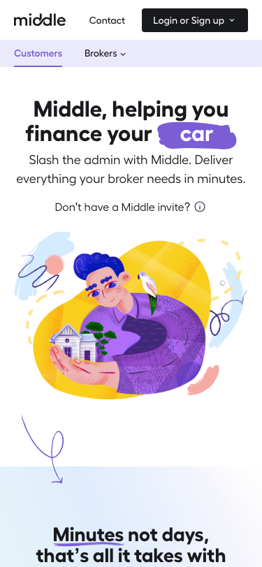 Middle | Helping you home - mobile