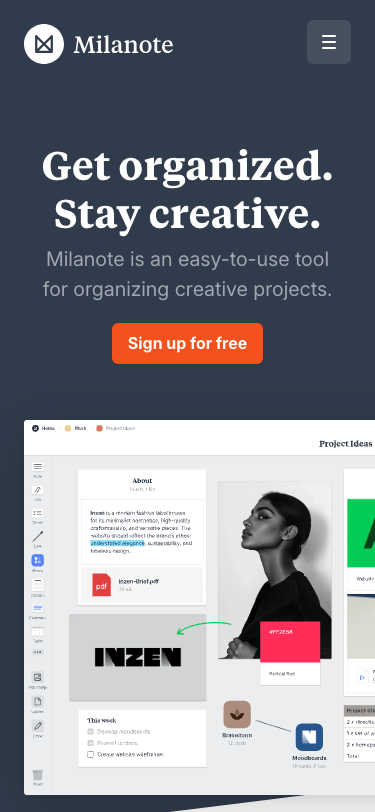 Milanote - the tool for organizing creative projects - mobile