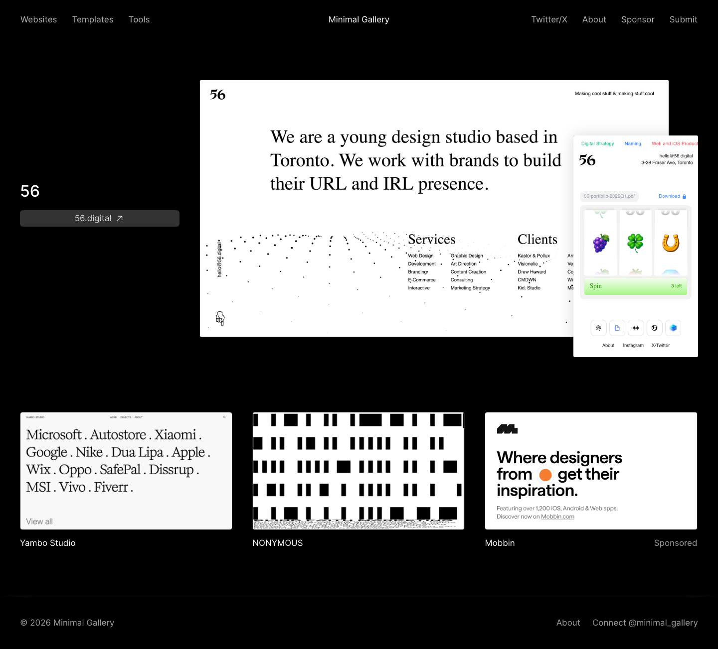 Minimal Gallery - full page scroll