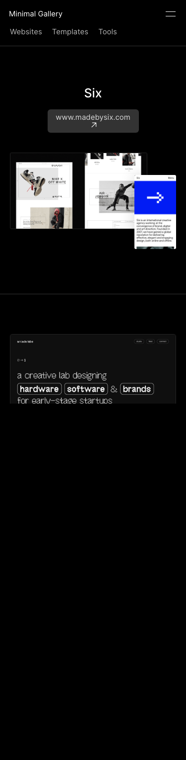 Minimal Gallery - mobile full page