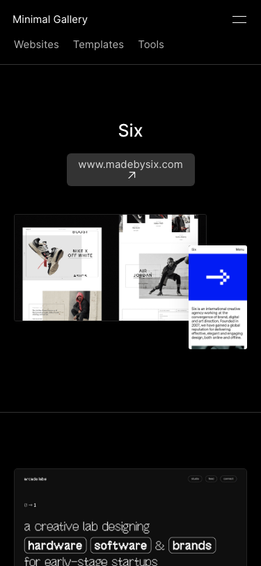 Minimal Gallery - mobile