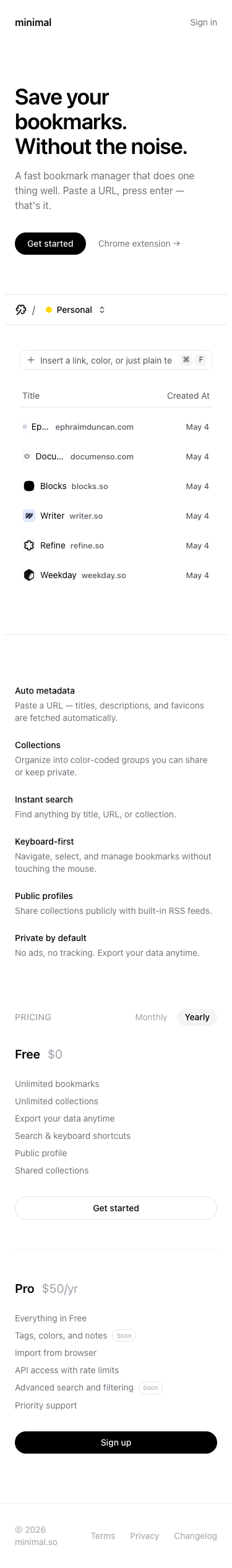 Minimal So - mobile full page
