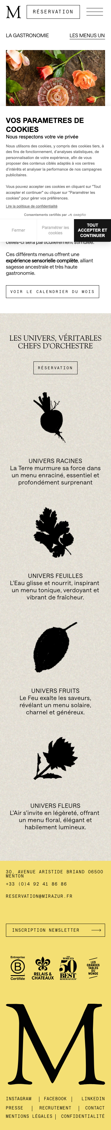 Mirazur Fr - mobile full page