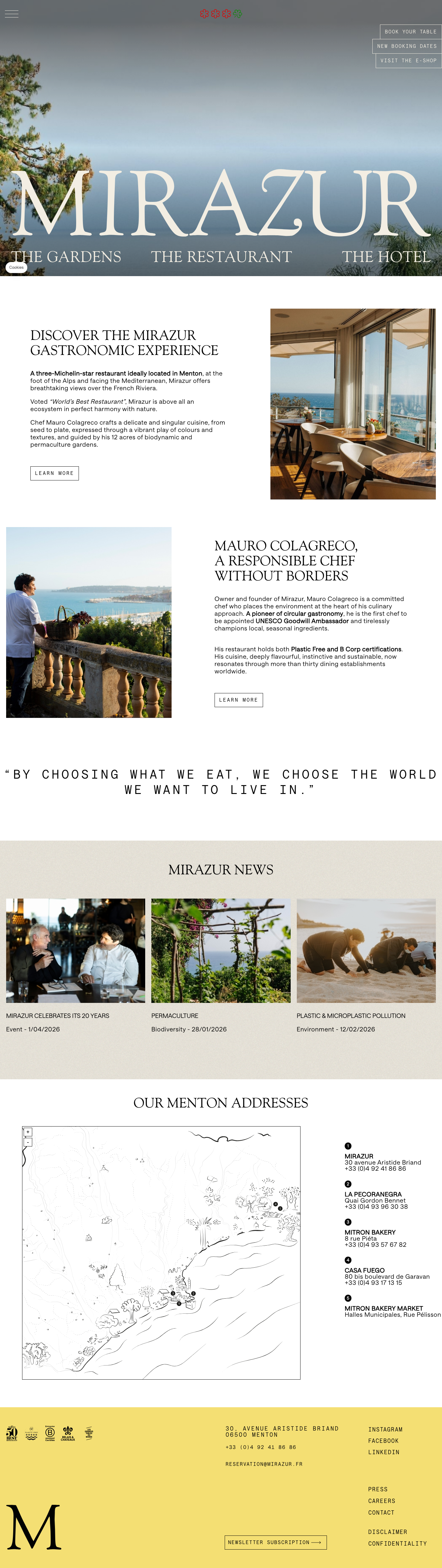 Mirazur Fr - full page scroll