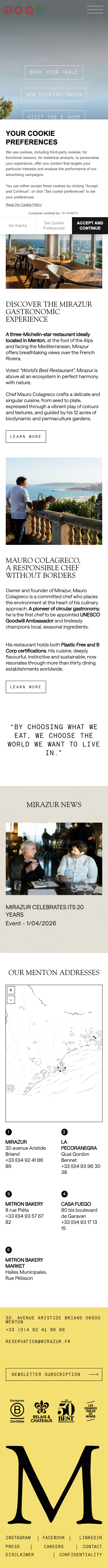 Mirazur Fr - mobile full page