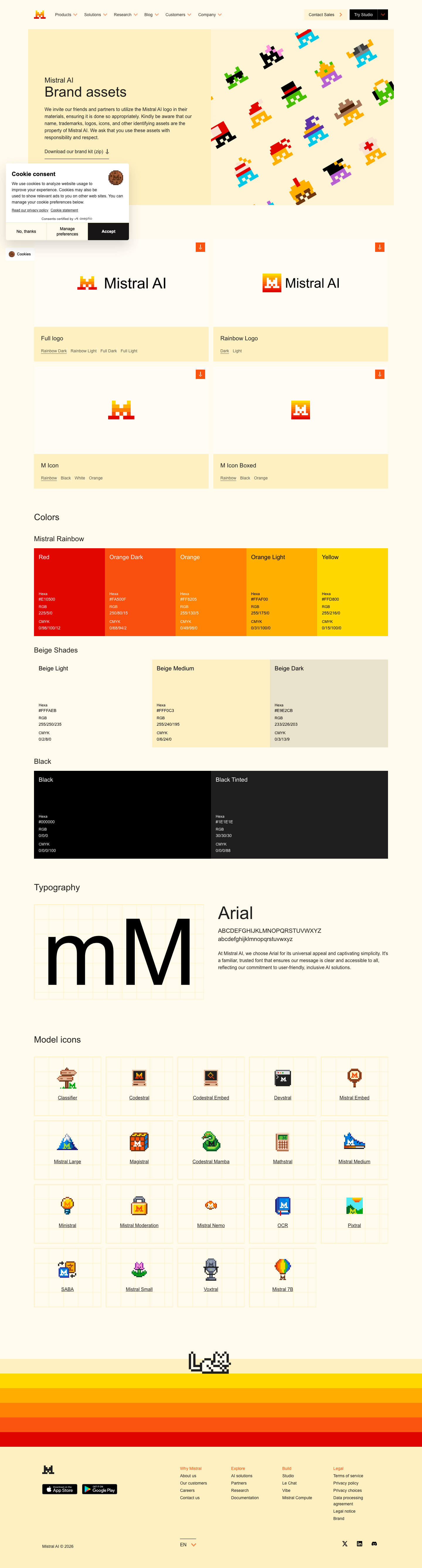 Mistral - full page scroll