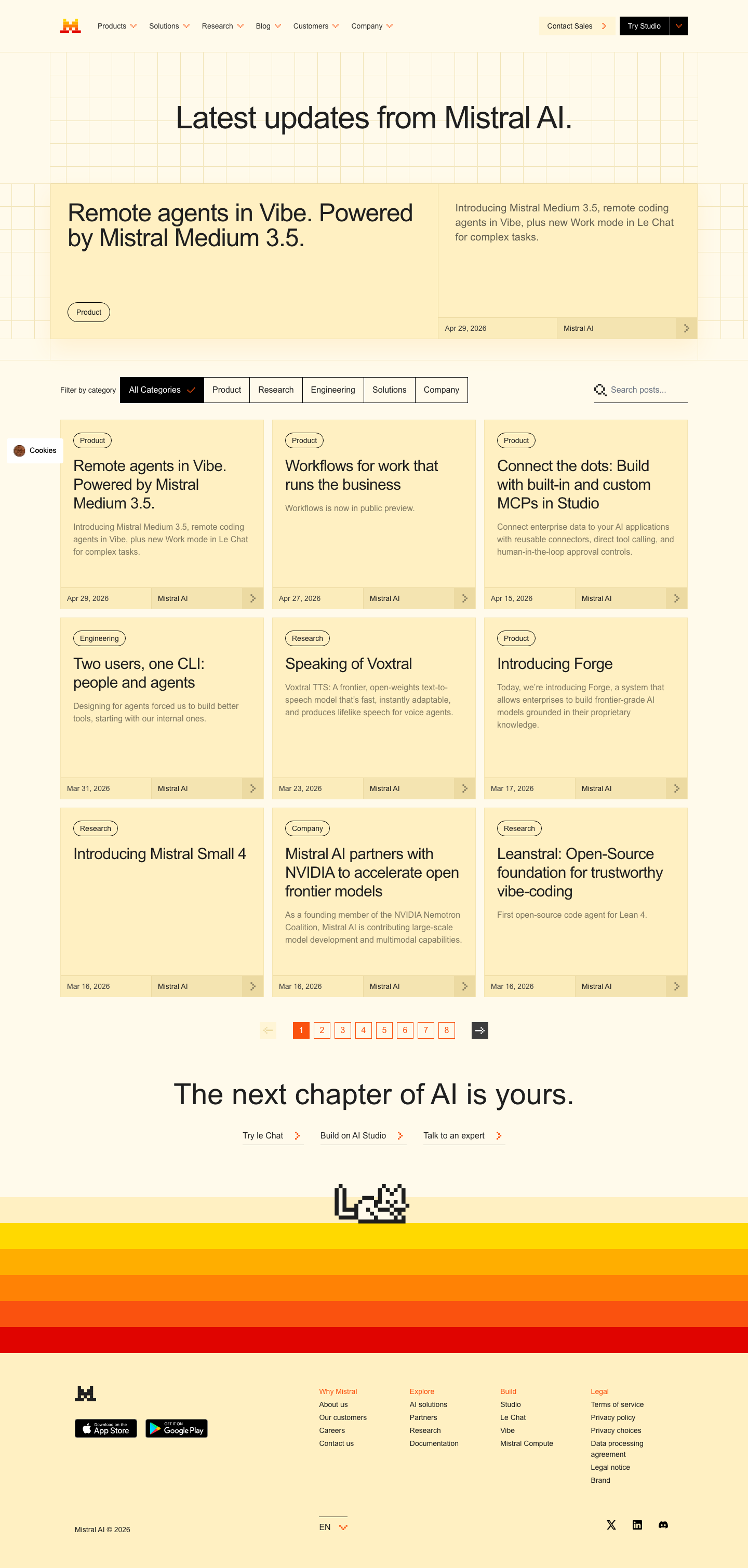 Mistral — Blog - full page scroll