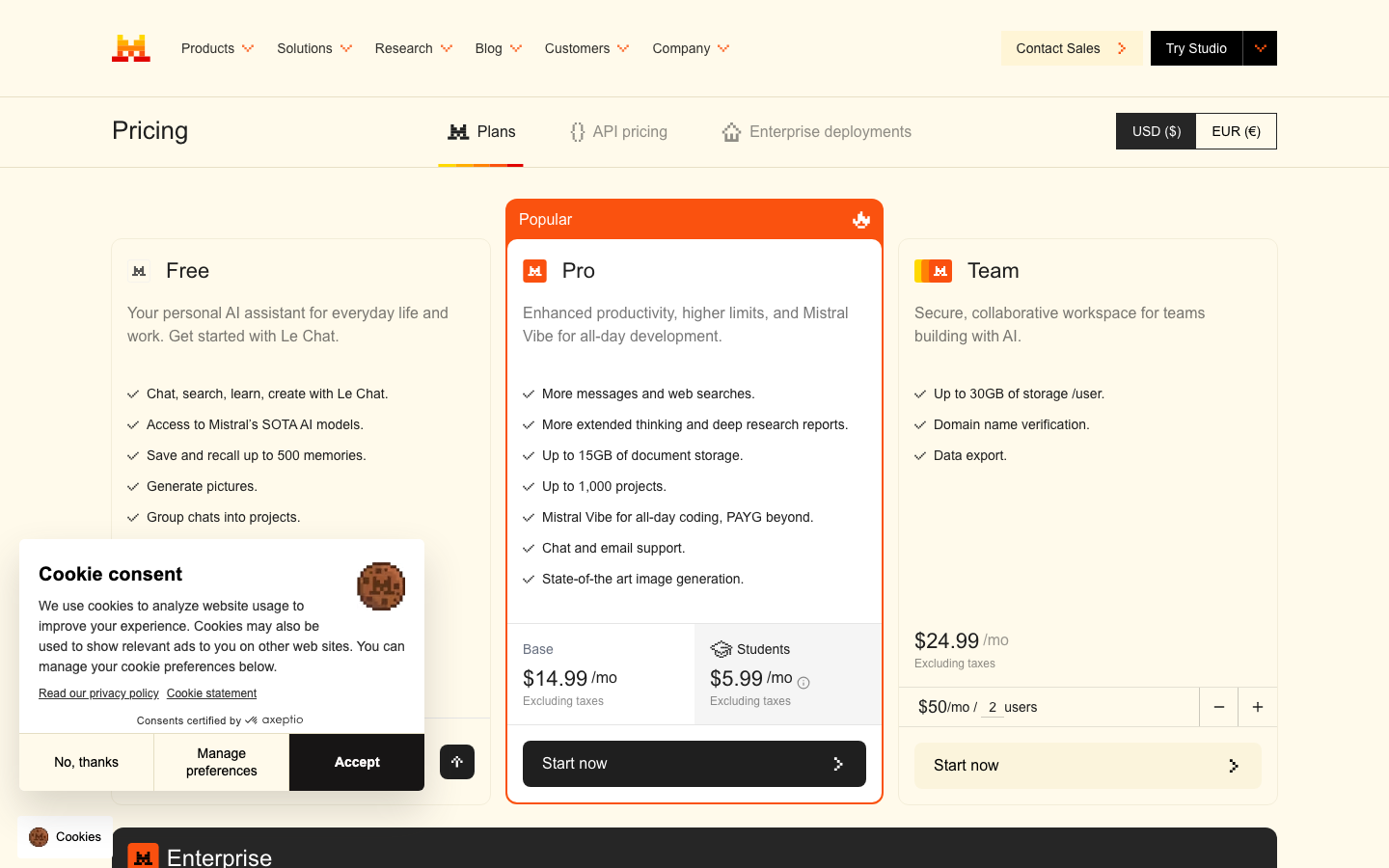 The page uses a full-screen image with bold, centered text, establishing a strong visual hierarchy. The color palette is limited to oranges and dark tones, creating a sense of depth and technological focus. The overall impression is clean and direct. · ai landing page, artificial intelligence website, tech portfolio, dark ai, minimalist ai, futuristic ai, ai company, machine learning, frontier ai