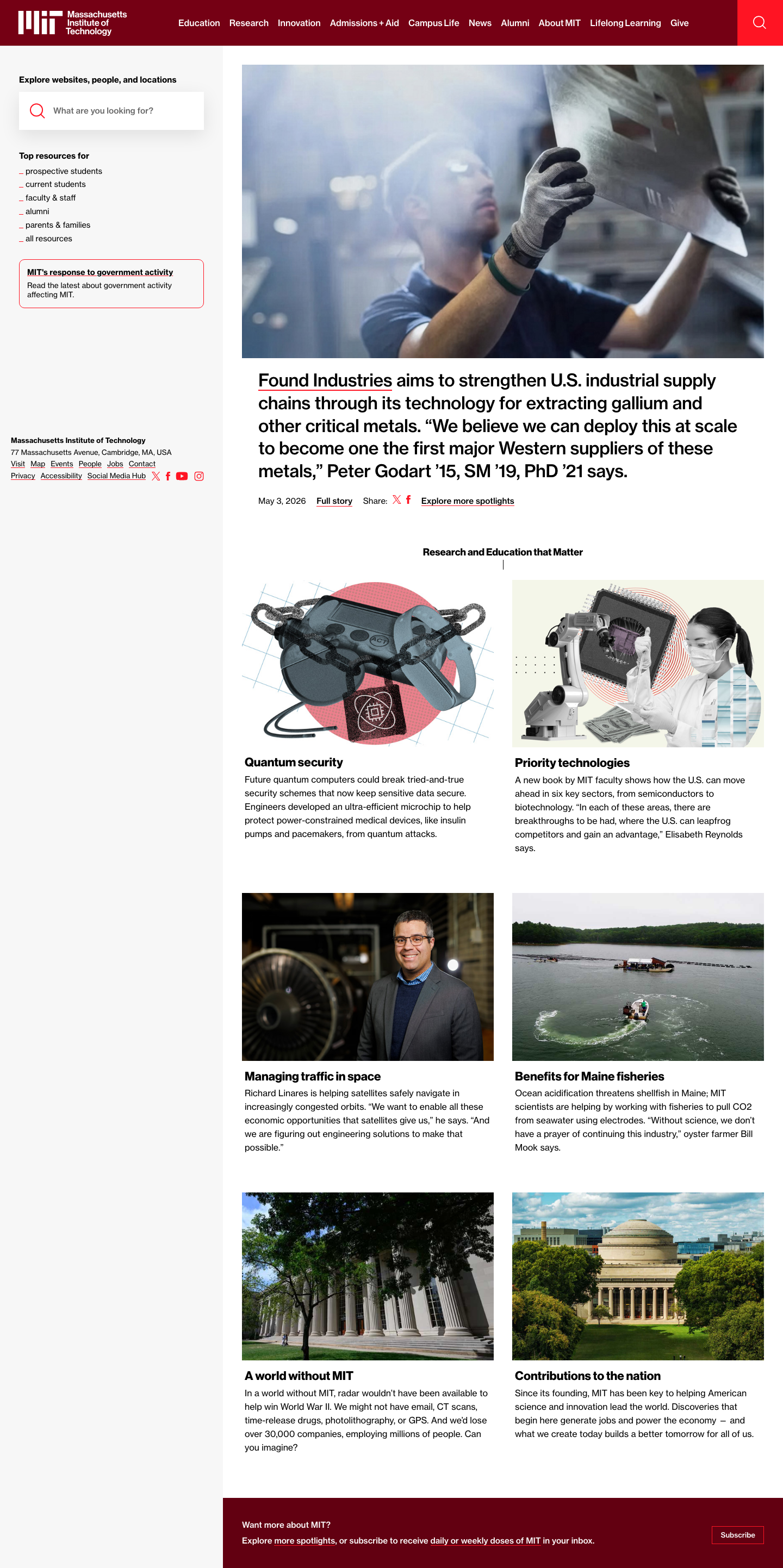 Mit Edu - full page scroll