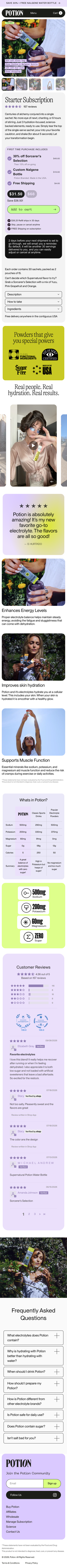 Potion · The Starter Kit - mobile full page