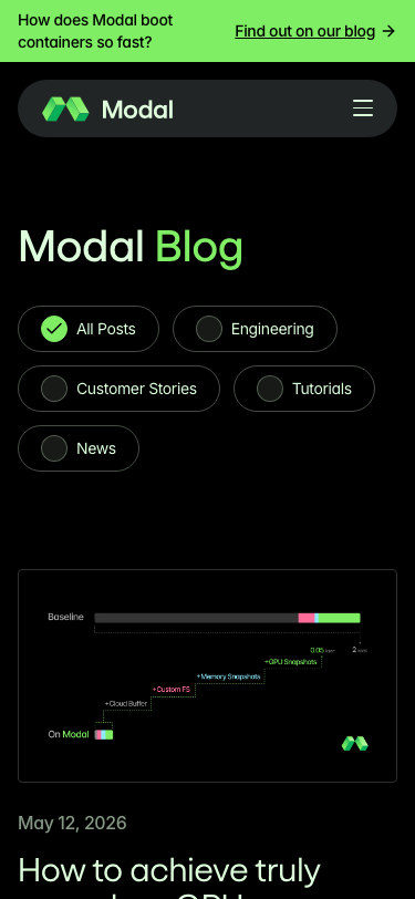 Modal — Blog - mobile