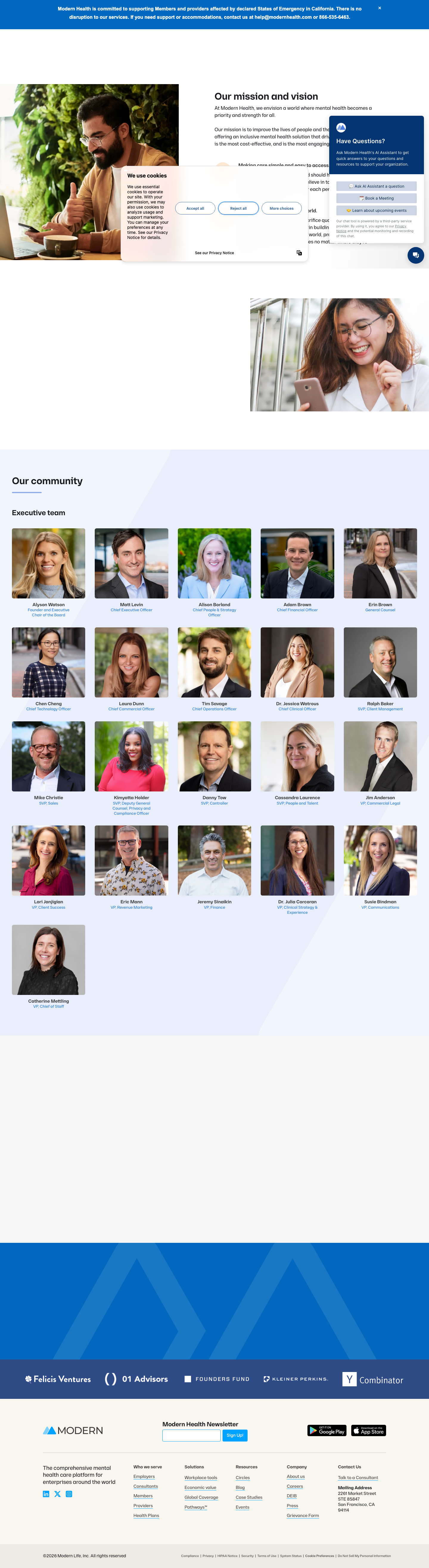 Modernhealth - full page scroll