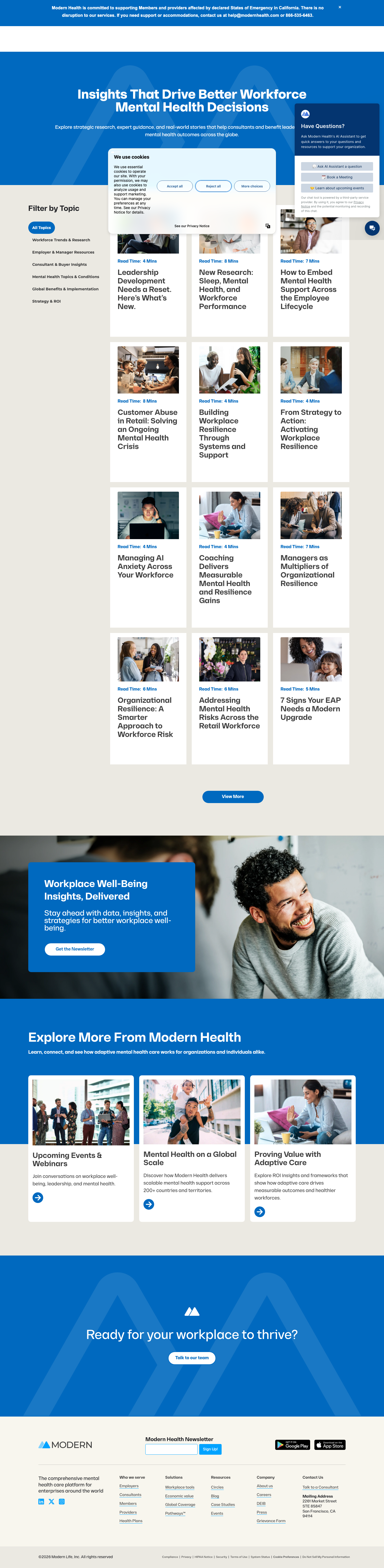 Modernhealth — Blog - full page scroll