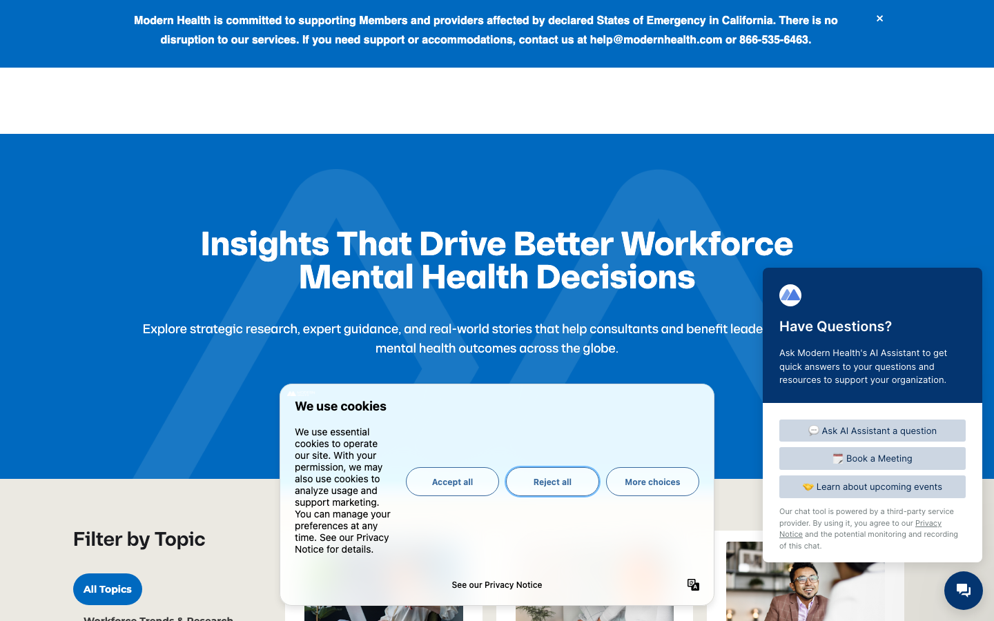 The page uses a split layout with a large, calming hero image on one side and text content on the other. The typography is clean and modern, with ample whitespace contributing to a sense of clarity and professionalism. · health tech, mental wellness, modern health, split screen, minimalist design, calm aesthetic, professional website