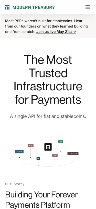 Moderntreasury — About - mobile