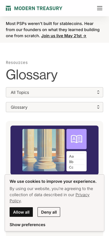 Moderntreasury - mobile