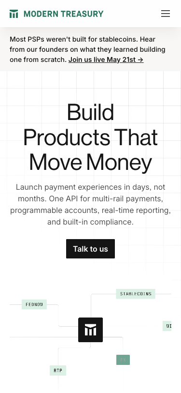 Moderntreasury - mobile